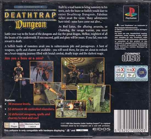 Deathtrap Dungeon - PS1 (B Grade) (Genbrug)